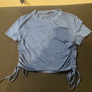 Blue crop top